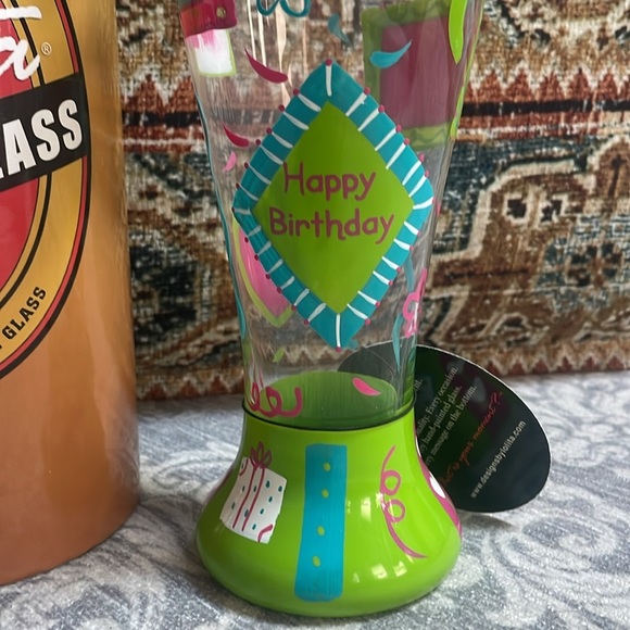 Lolita Hand Painted Pilsner Glass - “Birthday Girl, Too” Gotta-Love-Beer Pilsner - Picture 4 of 16
